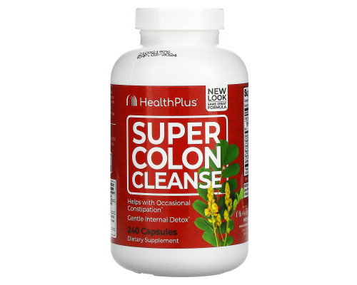 Health Plus, Super Colon Cleanse, 500 мг, 240 капсул Health Plus, Super Colon Cleanse, 500 мг, 240 капсул