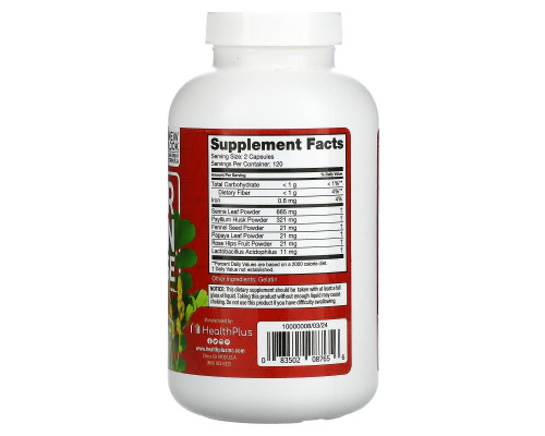 Health Plus, Super Colon Cleanse, 500 мг, 240 капсул Health Plus, Super Colon Cleanse, 500 мг, 240 капсул