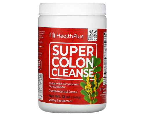 Health Plus, Супер-очищение кишечника, 12 унц. (340 г) Health Plus, Супер-очищение кишечника, 12 унц. (340 г)