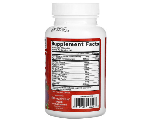 Health Plus, Liver Detox, 60 Capsules Health Plus, Liver Detox, 60 Capsules