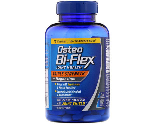 Osteo Bi-Flex, Joint Health, Triple Strength + Magnesium, 80 Coated Tablets Osteo Bi-Flex, Joint Health, Triple Strength + Magnesium, 80 Coated Tablets