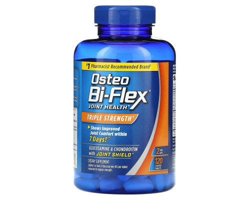 Osteo Bi-Flex, Glucosamine Chondroitin with 5-Loxin Advanced Joint Care, Утроенная сила, 120 каплетов Osteo Bi-Flex, Glucosamine Chondroitin with 5-Loxin Advanced Joint Care, Утроенная сила, 120 каплетов