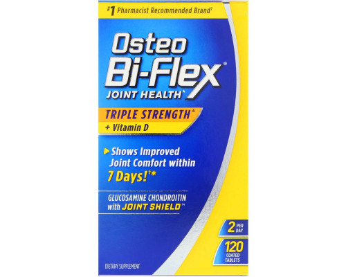 Osteo Bi-Flex, Здоровье суставов, тройная сила + витамин D, 120 таблеток в оболочке Osteo Bi-Flex, Здоровье суставов, тройная сила + витамин D, 120 таблеток в оболочке