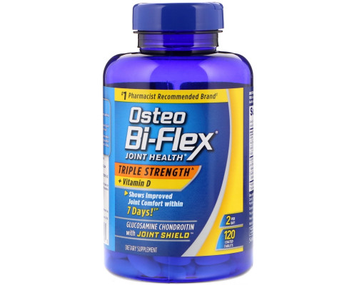 Osteo Bi-Flex, Здоровье суставов, тройная сила + витамин D, 120 таблеток в оболочке Osteo Bi-Flex, Здоровье суставов, тройная сила + витамин D, 120 таблеток в оболочке