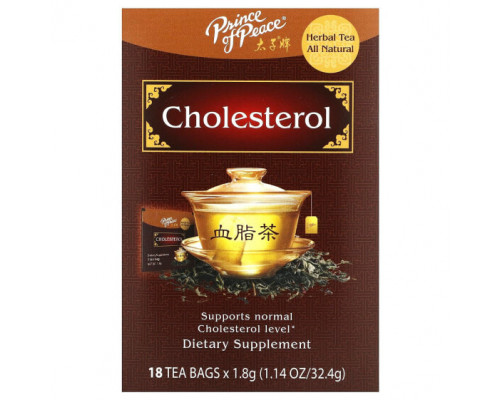 Травяные сборы и чаи Prince of Peace, Herbal Tea, холестерин, 18 чайных пакетиков, 32,4 г (1,14 унции) Травяные сборы и чаи Prince of Peace, Herbal Tea, холестерин, 18 чайных пакетиков, 32,4 г (1,14 унции)