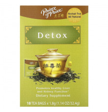 Травяные сборы и чаи Prince of Peace, Herbal Tea, для детоксикации, 18 чайных пакетиков, 32,4 г (1,14 унции)