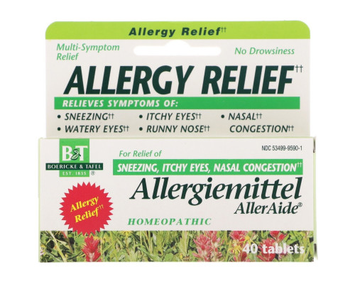Boericke & Tafel Облегчение Аллергии Allergiemittel AllerAide 40 таблеток Boericke & Tafel Облегчение Аллергии Allergiemittel AllerAide 40 таблеток