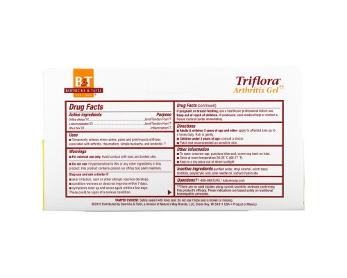 Boericke & Tafel, Triflora Arthritis Gel, 2.75 oz (77 g) Boericke & Tafel, Triflora Arthritis Gel, 2.75 oz (77 g)