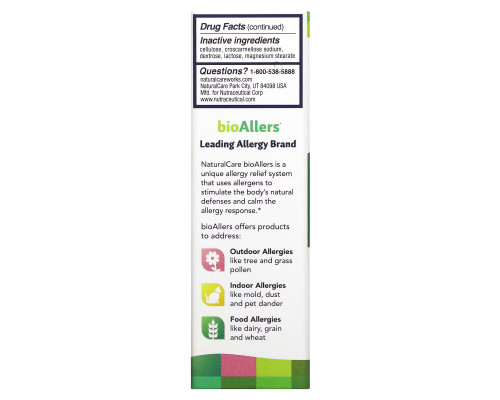 NatraBio, BioAllers, Mold, Yeast & Dust, 60 Tablets NatraBio, BioAllers, Mold, Yeast & Dust, 60 Tablets