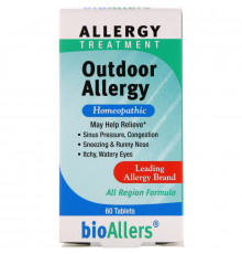 NatraBio BioAllers Allergy Treatment Outdoor Allergy 60 Tablets