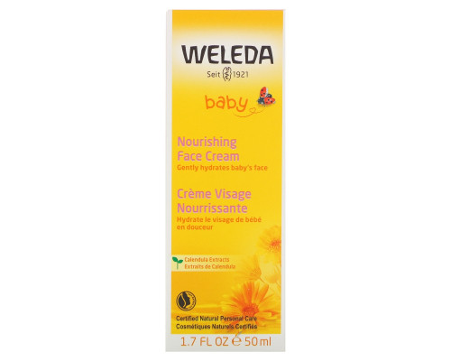 Weleda Детский крем для лица с календулой, для восстановления и защиты кожи лица, 17 жидких унций (50 мл) Weleda Детский крем для лица с календулой, для восстановления и защиты кожи лица, 17 жидких унций (50 мл)
