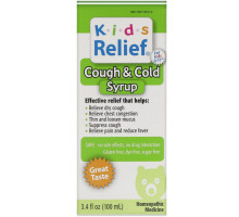 Homeolab USA Kids Relief Средство от кашля и простуды для детей 2+ лет 34 жидких унции (100 мл)