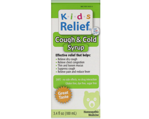 Homeolab USA Kids Relief Средство от кашля и простуды для детей 2+ лет 34 жидких унции (100 мл) Homeolab USA Kids Relief Средство от кашля и простуды для детей 2+ лет 34 жидких унции (100 мл)