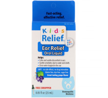 Homeolab USA Kids Relief Earache for Kids 0-9 Grape Flavor 0.85 fl oz (25 ml)