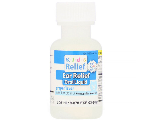 Homeolab USA Kids Relief Earache for Kids 0-9 Grape Flavor 0.85 fl oz (25 ml) Homeolab USA Kids Relief Earache for Kids 0-9 Grape Flavor 0.85 fl oz (25 ml)