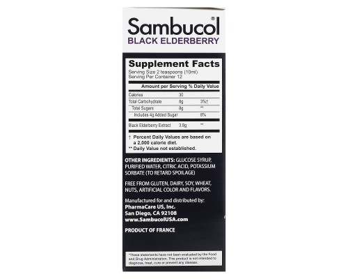 Sambucol, Black Elderberry, Original Formula, 4 fl oz (120 ml) Sambucol, Black Elderberry, Original Formula, 4 fl oz (120 ml)