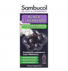 Sambucol, Black Elderberry, Sugar Free Formula Syrup, 4 fl oz (120 ml)