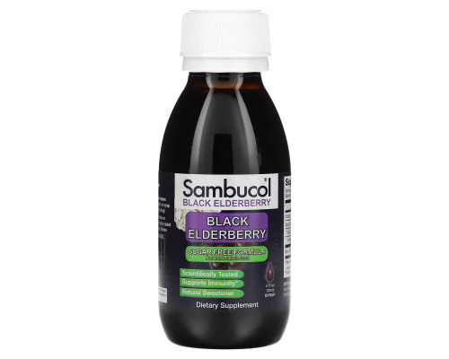 Sambucol, Black Elderberry, Sugar Free Formula Syrup, 4 fl oz (120 ml) Sambucol, Black Elderberry, Sugar Free Formula Syrup, 4 fl oz (120 ml)