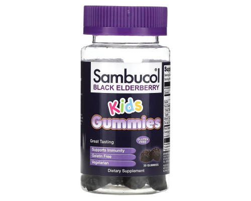 Sambucol, Black Elderberry, Kids Gummies, 30 Gummies Sambucol, Black Elderberry, Kids Gummies, 30 Gummies