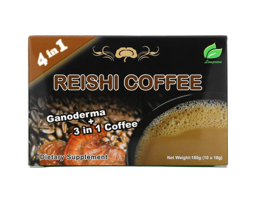 Longreen Corporation Кофе с рейши 4 в 1 10 саше (18 г) каждый Longreen Corporation Кофе с рейши 4 в 1 10 саше (18 г) каждый
