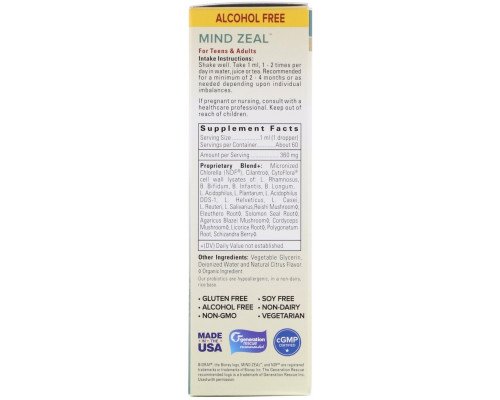 BioRay Inc., Mind Zeal, Focus & Mental Energy, Alcohol Free, 2 fl oz (60 ml) BioRay Inc., Mind Zeal, Focus & Mental Energy, Alcohol Free, 2 fl oz (60 ml)