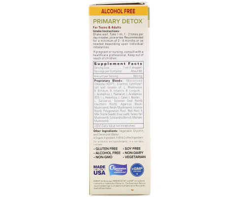 BioRay Inc., Primary Detox, Heavy Duty Detox Tonic, Alcohol Free, 2 fl oz (60 ml) BioRay Inc., Primary Detox, Heavy Duty Detox Tonic, Alcohol Free, 2 fl oz (60 ml)
