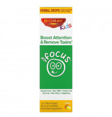 BioRay Inc., NDF Focus, Boost Attention & Remove Toxins, Kids, Citrus Flavor, 2 fl oz. (60 ml)