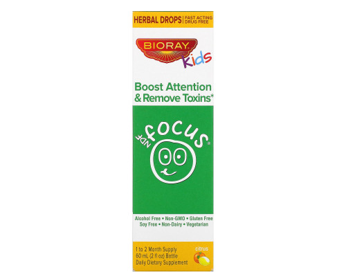 BioRay Inc., NDF Focus, Boost Attention & Remove Toxins, Kids, Citrus Flavor, 2 fl oz. (60 ml) BioRay Inc., NDF Focus, Boost Attention & Remove Toxins, Kids, Citrus Flavor, 2 fl oz. (60 ml)