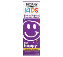 BioRay Inc., NDF Happy, Removes Unwanted Organisms & Toxins, Kids, Peach Flavor, 2 fl oz. (60 ml)
