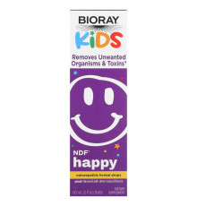 BioRay Inc., NDF Happy, Removes Unwanted Organisms & Toxins, Kids, Peach Flavor, 2 fl oz. (60 ml)