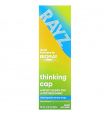 Bioray Inc., Rayz, Thinking Cap, Naturopathic Herbal Drops, Lemon, 2 fl oz (59 ml)