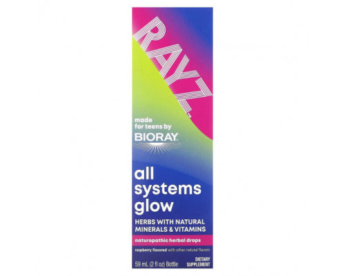 Растительные экстракты и настойки Bioray, Rays, All Systems Glow, для подростков, малина, 59 мл (2 жидк. Унции) Растительные экстракты и настойки Bioray, Rays, All Systems Glow, для подростков, малина, 59 мл (2 жидк. Унции)