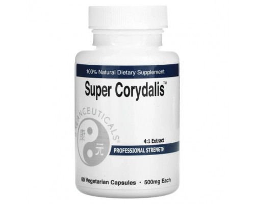 Растительные экстракты и настойки Balanceuticals, Super Corydalis, для профессионального применения, 500 мг, 60 вегетарианских капсул Растительные экстракты и настойки Balanceuticals, Super Corydalis, для профессионального применения, 500 мг, 60 вегетарианских капсул