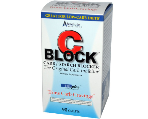Absolute Nutrition C Block блокировщик крахмала и углеводов 90 капсул Absolute Nutrition C Block блокировщик крахмала и углеводов 90 капсул