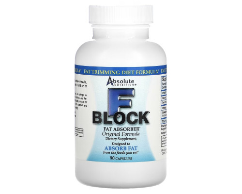 Absolute Nutrition Поглотитель жира FBlock 90 капсул Absolute Nutrition Поглотитель жира FBlock 90 капсул