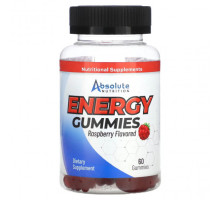 Витамины группы B Absolute Nutrition, Энергетические жевательные мармеладки, малина, 60 жевательных таблеток