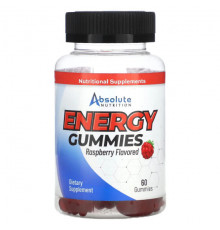 Витамины группы B Absolute Nutrition, Энергетические жевательные мармеладки, малина, 60 жевательных таблеток