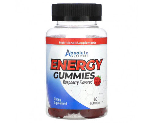 Витамины группы B Absolute Nutrition, Энергетические жевательные мармеладки, малина, 60 жевательных таблеток Витамины группы B Absolute Nutrition, Энергетические жевательные мармеладки, малина, 60 жевательных таблеток