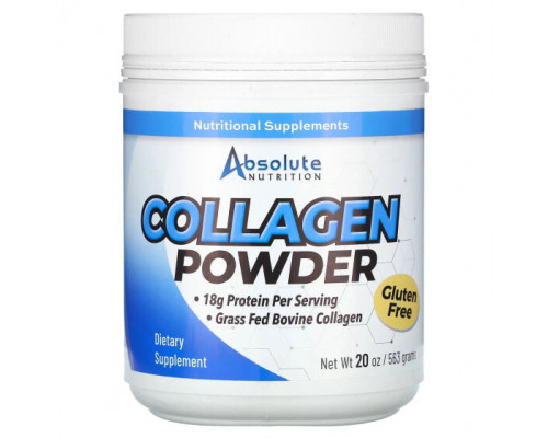 Для мышц и суставов Absolute Nutrition, Коллагеновый порошок, 563 г (20 унций)