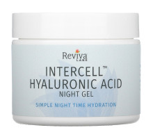 Reviva Labs, InterCell, гиалуроновая кислота, ночной увлажняющий гель, 1,5 унц. (42 г)