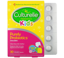 Culturelle, Пробиотические жевательные таблетки для детей, взрыв натуральных ягод, 30 таблеток