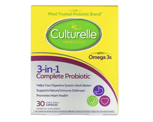 Culturelle, Probiotics, Pro-Well, 3-in-1 Complete, 30 Once Daily Capsules Culturelle, Probiotics, Pro-Well, 3-in-1 Complete, 30 Once Daily Capsules