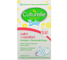Culturelle, Probiotics, Baby, Calm + Comfort, Probiotic + Chamomile Drops, 0-12 Months, .29 fl oz (8.5 ml)