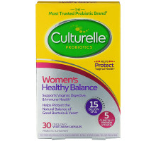 Culturelle, Probiotics, Digestive Health, Women's Healthy Balance, 30 Once Daily Vegetarian Capsules
