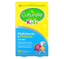 Culturelle, Kids Complete Multivitamin Plus Probiotic, Fruit Punch, 50 Chewable Tablets