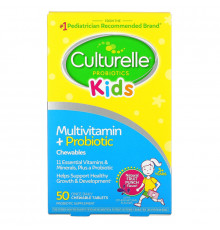 Culturelle, Kids Complete Multivitamin Plus Probiotic, Fruit Punch, 50 Chewable Tablets