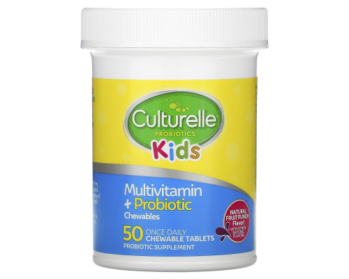 Culturelle, Kids Complete Multivitamin Plus Probiotic, Fruit Punch, 50 Chewable Tablets Culturelle, Kids Complete Multivitamin Plus Probiotic, Fruit Punch, 50 Chewable Tablets