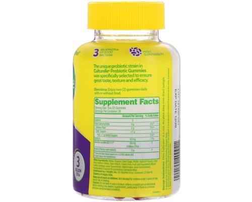 Culturelle, Probiotic Gummies, Mixed Berry, 3 Billion CFUs, 52 Gummies Culturelle, Probiotic Gummies, Mixed Berry, 3 Billion CFUs, 52 Gummies