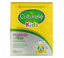 Culturelle, Kids, Regularity Probiotic + Fiber, Unflavored, 60 Single Serve Packets