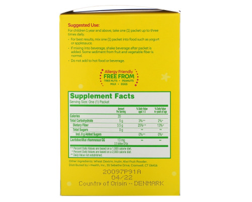 Culturelle, Kids, Regularity Probiotic + Fiber, Unflavored, 60 Single Serve Packets Culturelle, Kids, Regularity Probiotic + Fiber, Unflavored, 60 Single Serve Packets